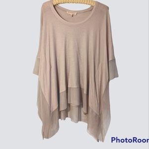 Philosophy Asymmetrical Dolman Ruffle Top Small